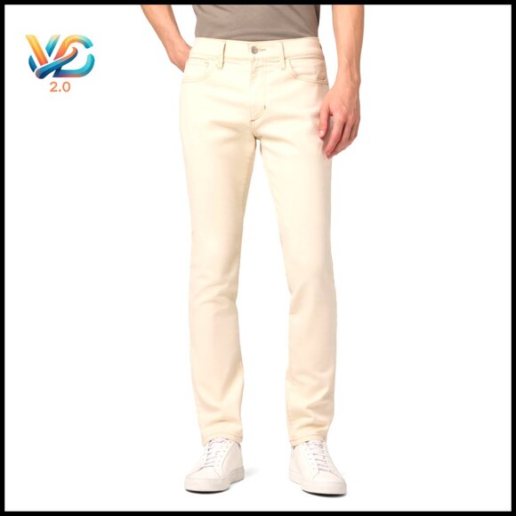 Slim Leg Jeans Stretch Denim Mid Rise Modern Fit